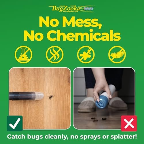 BugZooka - Bug Vacuum with Long Nozzle - No Batteries or Toxic Chemicals